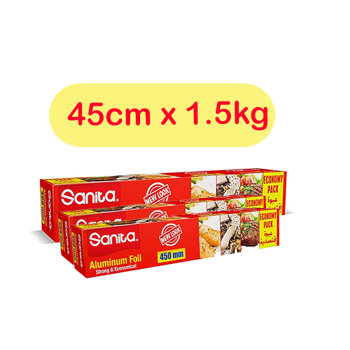 رقائق ألمنيوم سانيتا 45 سم × 1.5 كجم